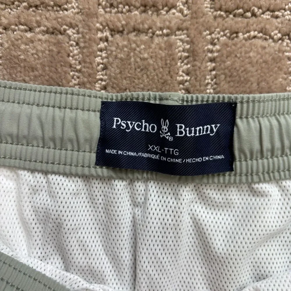 Psycho Bunny Parker Hydrochromic Swim Trunks Mens XXL Lined Seagrass Pull On NWT